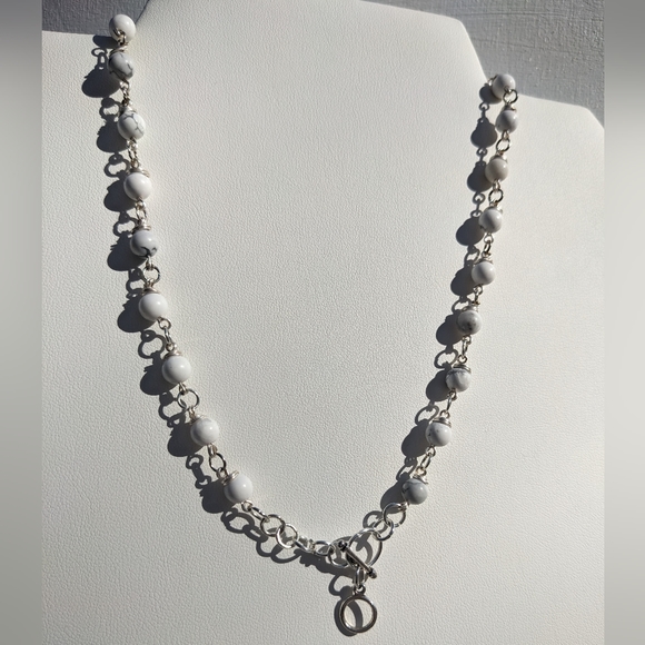 โจSOLDโจowlite Stone Necklace Handmade Silver Wi - Picture 10 of 10